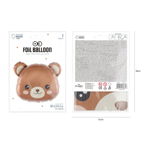 Balon foliowy Miś 57x60cm na Arena.pl