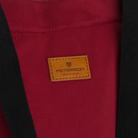 pojemna torba damska z poliestru w burgundowym kolorze zamykana suwakami