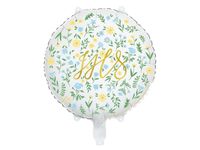 Balon foliowy Komunia Święta IHS kwiaty, 45 cm