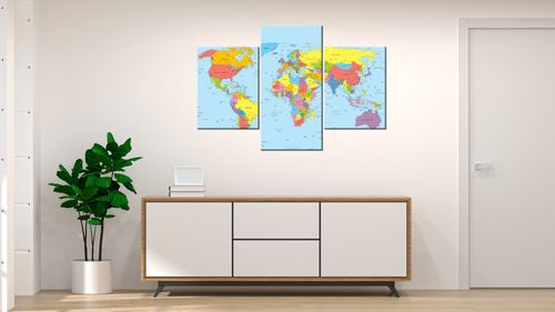 Obraz Do Kuchni 90X60 Mapa Świata na Arena.pl