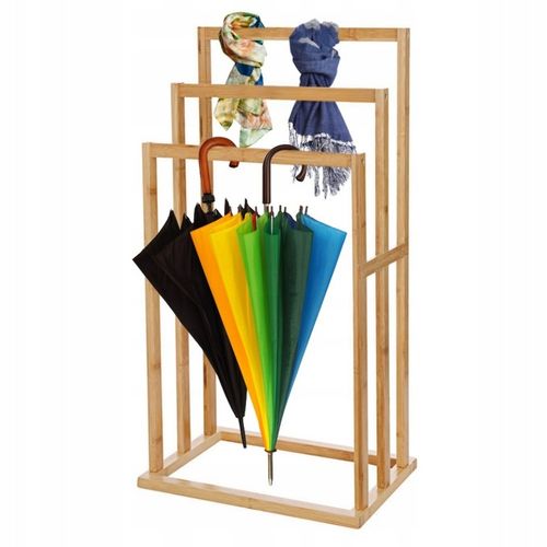 Stojak wieszak łazienkowy drewniany bambus regał drabinka półka uniwersalny na Arena.pl