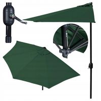 Parasol Ogrodowy Półparasol Ścienny Składany Na Taras Balkonowy 2,7m Zieleń