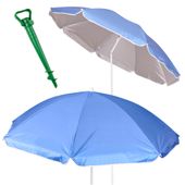 Parasol Ogrodowy Plażowy Regulowany Łamany Składany Uv 150Cm Niebieski
