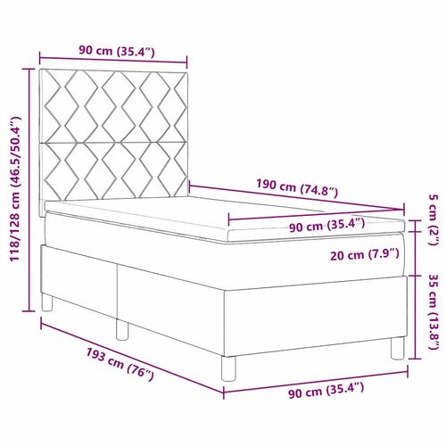 Łóżko z materacem  Tapicerka Czarna Pojedyncze Aksamitne na Arena.pl