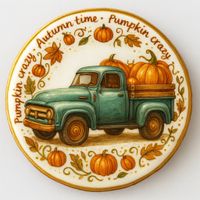 CIASTKO LUKROWANE BLUE OLD TRACK ROZ.L KOŁO JESIEŃ RĘCZNIE ROBIONE