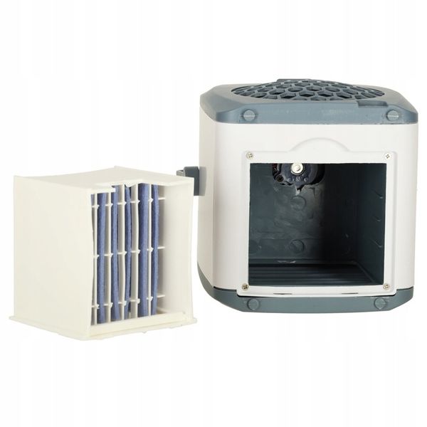 SKUTECZNY Mini klimatyzator wentylator nawilżacz powietrza na wodę z rączką zdjęcie 9