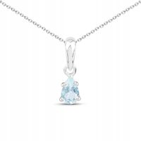 NATURALNY AKWAMARYN CUDOWNY SREBRNY WISIOREK