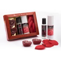 extase sensuel coffret tentation rouge - zestaw z olejkiem, lubrykantem