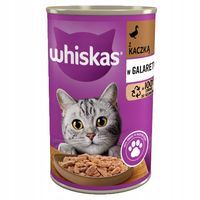 WHISKAS mokra karma dla kota z kaczką w galaretce puszka 24x400 g
