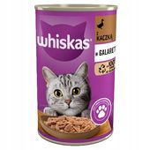 WHISKAS mokra karma dla kota z kaczką w galaretce puszka 24x400 g