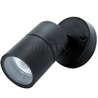 Ogrodowa LAMPA zewnętrzna OLIMP2 208781 Polux tuba OPRAWA ścienna elewacyjny KINKIET na taras IP44 outdoor czarny