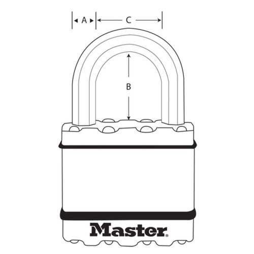 Master Lock Kłódka, stal, 45 mm, M1BEURD GXP-683115 na Arena.pl