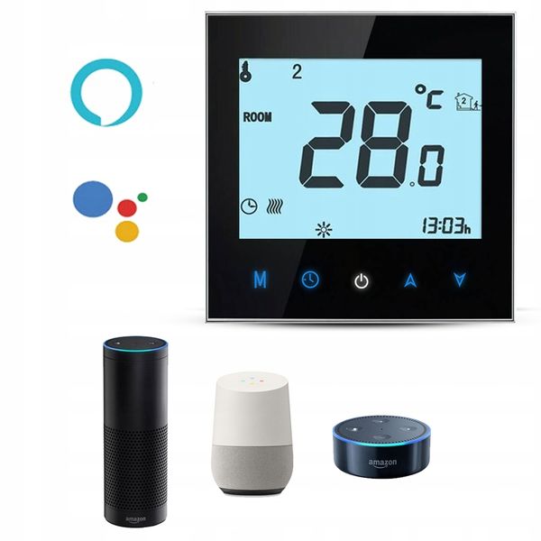 Termostat Cronos Ac605H-Wifi Czarny zdjęcie 3