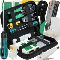 ZESTAW TESTER KABLI ZACISKARKA RJ 45 WTYK RJ45 NARZĘDZIA SIECIOWE ŚCIĄGACZ