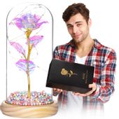 Wieczna róża w szkle świecąca LED