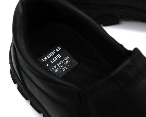 Mokasyny męskie wsuwane American Club CY104/24 - czarne 43 na Arena.pl