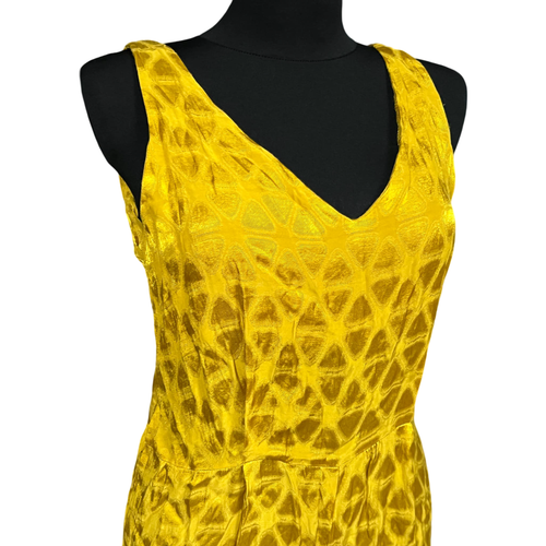 Damski Kombinezon Letni na Ramiączka Długie Nogawki Wiskoza Żółty M na Arena.pl