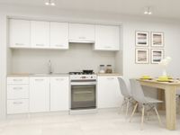 Zestaw mebli kuchennych Sewilla Białe z blatem