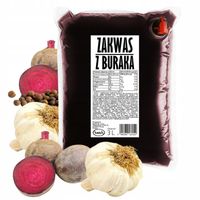 ZAKWAS Z BURAKA z czosnkiem i zielem angielskim 100% tłoczony 3L NFC