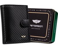 skórzany portfel na karty carbon - peterson
