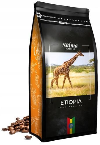 Kawa ziarnista 1kg ETIOPIA 100% ARABICA Świeżo Palona do ekspresu + GRATIS na Arena.pl