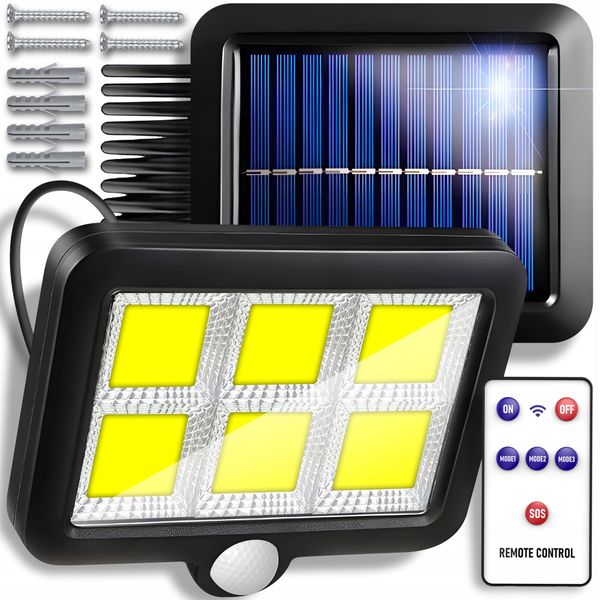 LAMPA SOLARNA 120 COB LED KABEL 5M LS2 zdjęcie 2