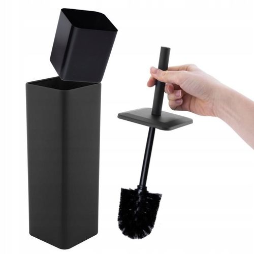 Szczotka do WC toalety łazienki czarna zamknieta loft łazienkowa toaletowa na Arena.pl