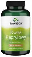 Swanson Kwas kaprylowy 600mg Drożdżaki Grzybica Dolegliwości gastryczne