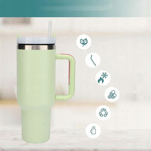 KUBEK TERMICZNY do kawy herbaty TERMOS szczelny ze słomką KAMILLE 1200ml na Arena.pl