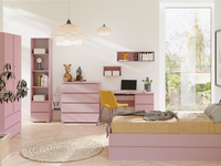 Różowy Zestaw Mebli Do Pokoju Młodzieżowego KOSS MX