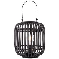 Bambusowa lampa stołowa Woodrow 93062/76 lampion czarny