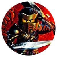 Opłatek na tort Lego Ninja Ninjago Klocki Tekst Gratis