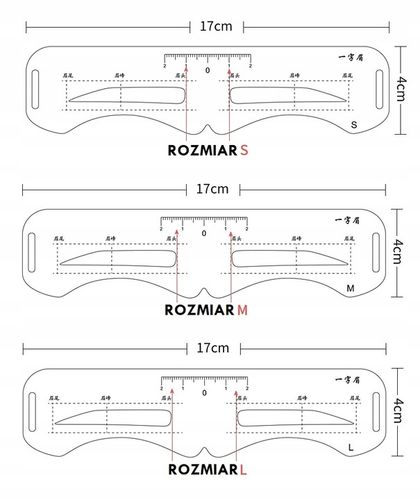 Szablony do stylizacji brwi linijka symetryczna U na Arena.pl
