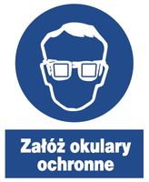 ZNO-2  - ZNAK BHP nakazu - załóż okulary ochronne