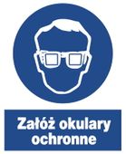 ZNO-2  - ZNAK BHP nakazu - załóż okulary ochronne