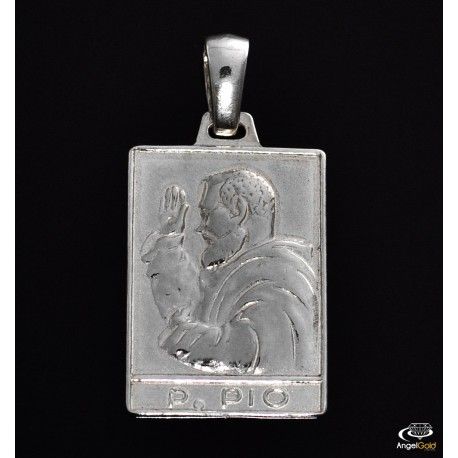 SREBRNY MEDALIK Z ŚWIĘTYM OJCEM PIO SREBRO PRÓBY 925 na Arena.pl