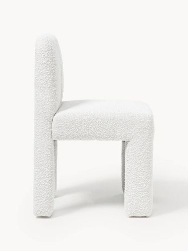 Krzesło tapicerowane Bouclé Lukas Białe na Arena.pl
