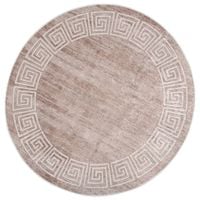 Dywan z możliwością prania, 120 cm, beżowy, antypoślizgowy