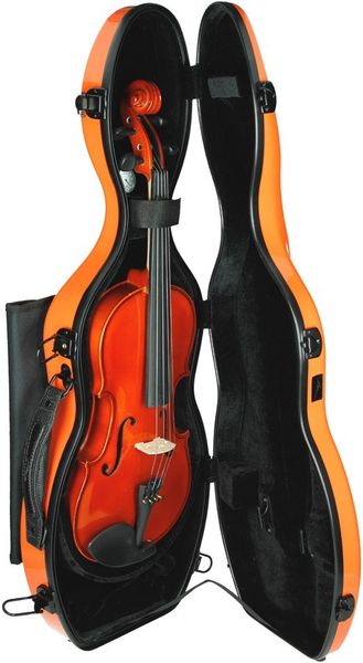 Fiberglass futerał skrzypcowy skrzypce UltraLight 4/4 M-case Pomarańczowy Jasny zdjęcie 4