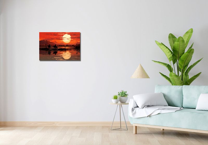 Obraz 60x40cm Zachód Słońca na Prerii zdjęcie 2