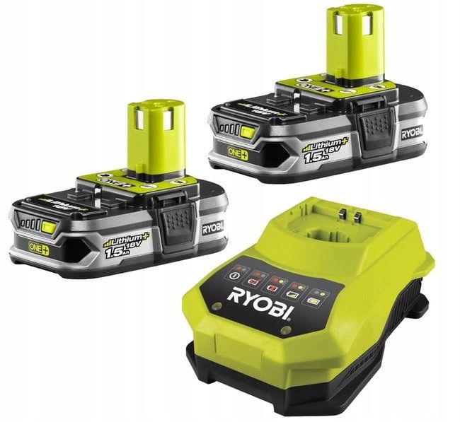 ŁADOWARKA + 2 x AKUMULATOR RBC18LL15 RYOBI ONE+ zdjęcie 1