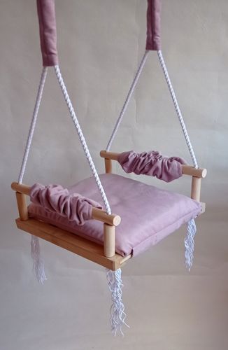 Huśtawka siedzisko biał dla dzieci SZARA DOM OGRÓD na Arena.pl