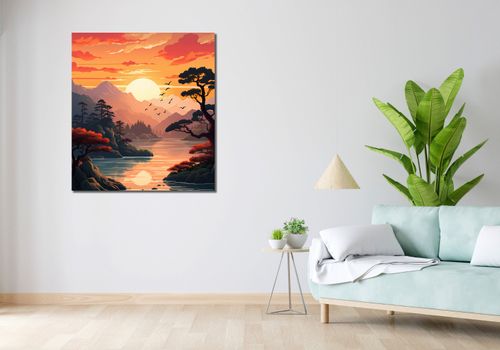 Obraz 90x100cm Złoty Zachód na Arena.pl