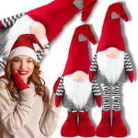 SKRZAT KRASNAL ŚWIĄTECZNY TELESKOPOWY MIKOŁAJ DUŻY GNOM WYSOKI REGULOWANY