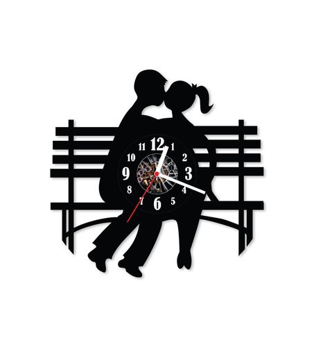 Zegar ścienny z płyty winylowej Zakochana Para 52.5 na Arena.pl
