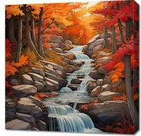 Obraz 70x70cm Jesienne Wodospady