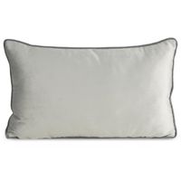 Poszewka Melia 2 30x50 cm srebrna welwetowa z lamówką