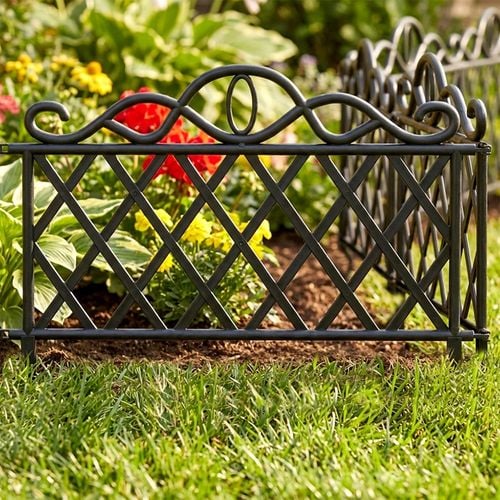 Płotek ogrodowy czarny 48x27 cm 4 szt. na Arena.pl