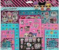 NAKLEJKI DLA DZIECI Zestaw LOL Surprise 500 sztuk KOLOROWE SAMOPRZYLEPNE