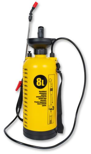 RĘCZNY OPRYSKIWACZ CIŚNIENIOWY SPRYSKIWACZ DUŻA POJEMNOŚĆ 8L REGULACJA DYSZ na Arena.pl